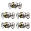 Gobrico 5 Pack Egg Shaped Passage Door Knobs Flat Satin