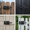 Goaylate Double Sided Gate Latch Aluminum, Heavy Duty Black Fence