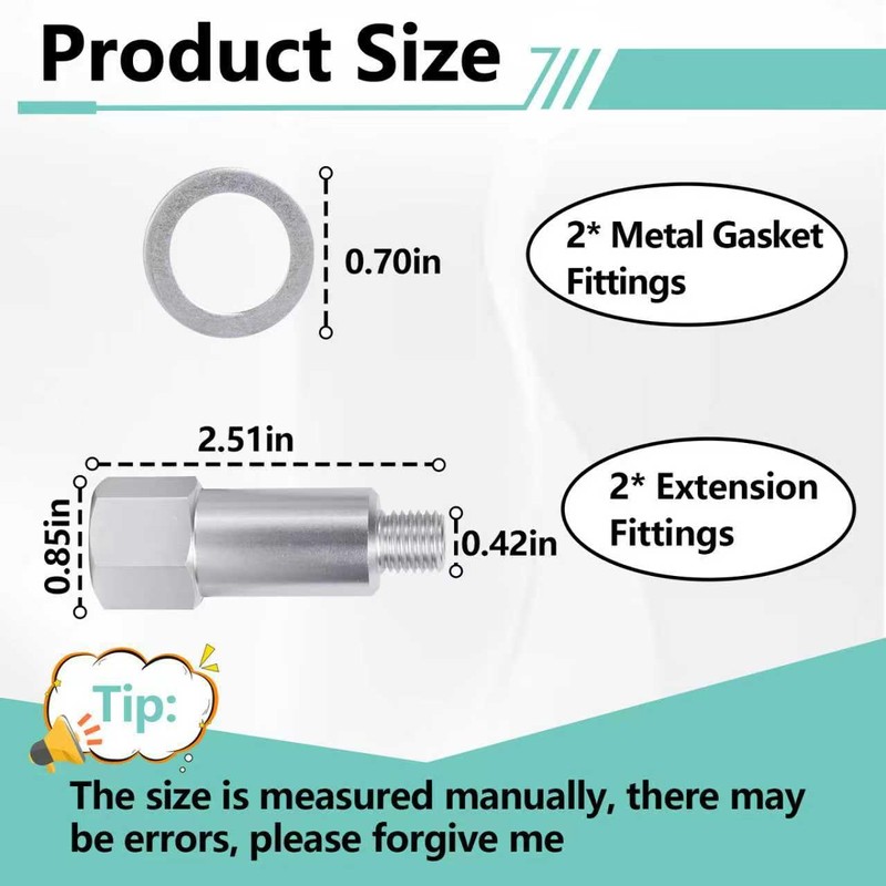 2 PCS Coolant Water Temperature Sensor Adapter Compatible with LS