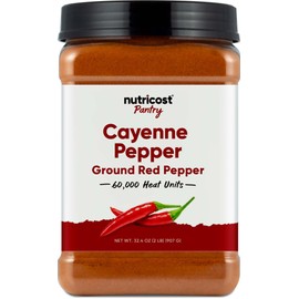 Nutricost Nutricost Pantry Cayenne Pepper 60,000 Heat Units (2 Pounds) - Ground Red Pepper Powder, Vegan, Gluten-Free, GMO-Free