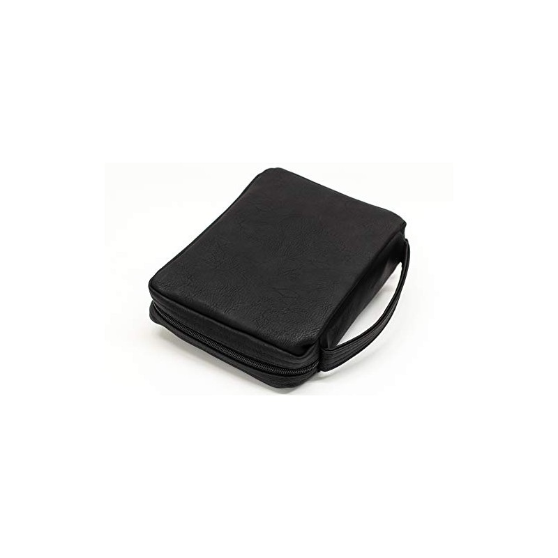 Dicksons Soft Black Embossed Cross with Front Pocket Leather Look