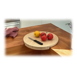 Utilify Bamboo Corner Cutting Board with Protective Edges