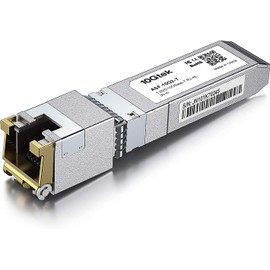 10Gtek 10GBase-T SFP+ Module, 10G-T, 10G Copper, RJ-45 SFP+ CAT. 6a, Up to 30m, Optical Transceiver, Multirate (1.25G/2.5G/5G/10G), Cisco SFP-10G-T-S, Meraki, Netgear, Ubiquiti UF-RJ45-10G, Mikrotik
