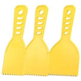 Lothee Adhesive Spreader Plastic Notch Trowel with Handle Adhesive Barrier Spreader Tool in 3 Sizes Notched Glue Applicator Kits for Automotive Body Fillers Putties Glazes Epoxy Resin Caulk Glues