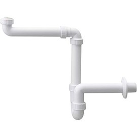 Haas 4842 5/4 "x 40 mm space-saving siphon, white