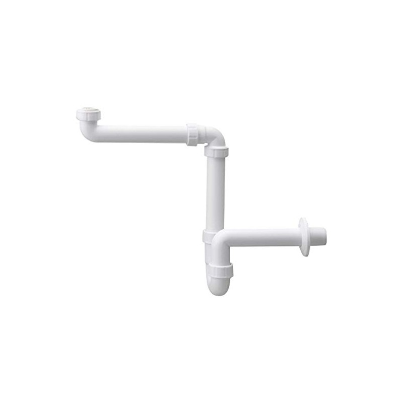 Haas 4842 5/4 "x 40 mm space-saving siphon, white