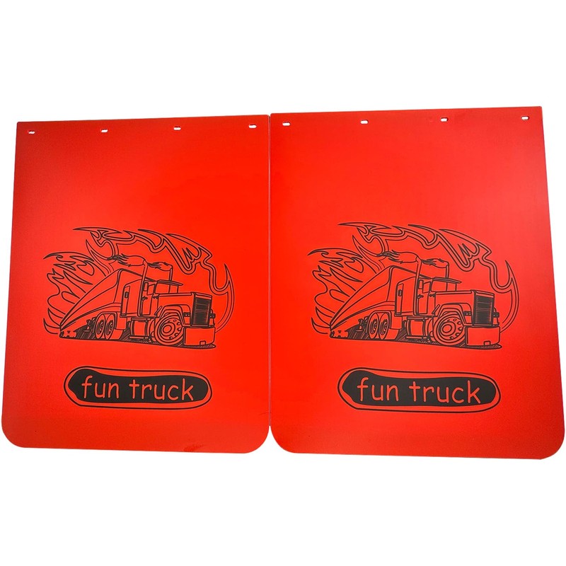 BST BSSP Universal Red Mud Flaps for Semi Trucks, 24''X30''