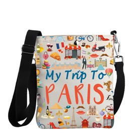 JYTAPP Paris Travel Gift Paris Trip Travel Crossbody Purses for Women My Trip To Paris Souvenir Gifts Casual Crossbody Bag