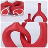 WUBIANJIE Red Ceramic Vase Set - Modern Boho Decor, Snuggle