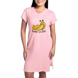 CafePress Banana Slug Babe Women's Nightshirt, Soft Long Pajama Shirt, Cotton PJs/Pyjamas Pink