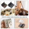 2 Pcs Vintage Hinges with 12 Screws Three Fold Retro
