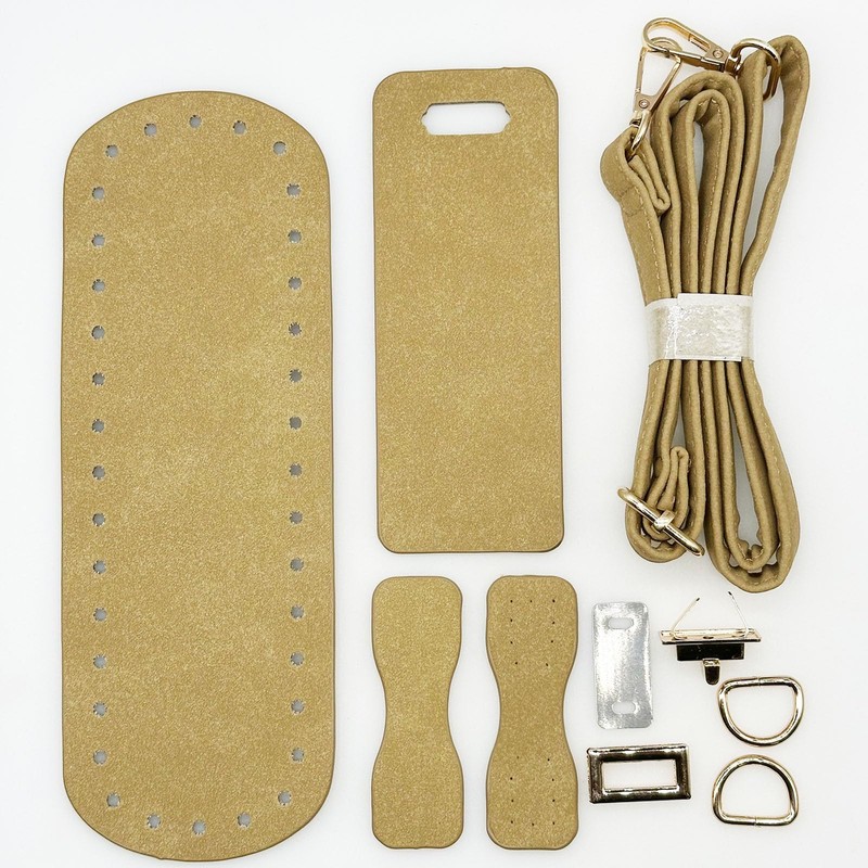 JMZLLRX Bag Base for Crocheting, PU Leather Bag, Knitting Set