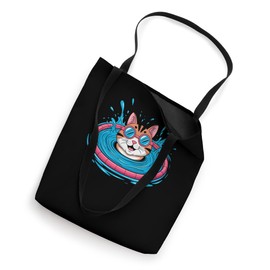 Purr-fect Swimmer Funny Cat Swimming Swim Coach Swimmer Tote Bag