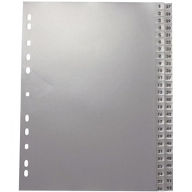 Neutral 1117 A4 File Dividers 1-52 Grey