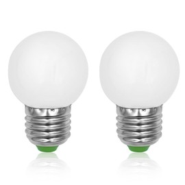 LFLAMPON G14 G45 LED Bulbs 30W Equivalent Globe Bulb 3W Warm White 3000K 260LM E26/E27 Edison Screw Base Replacement Vanity Mirror, Pendent, Chandelier Lighting AC 120V Non Dimmable (2 Pack)