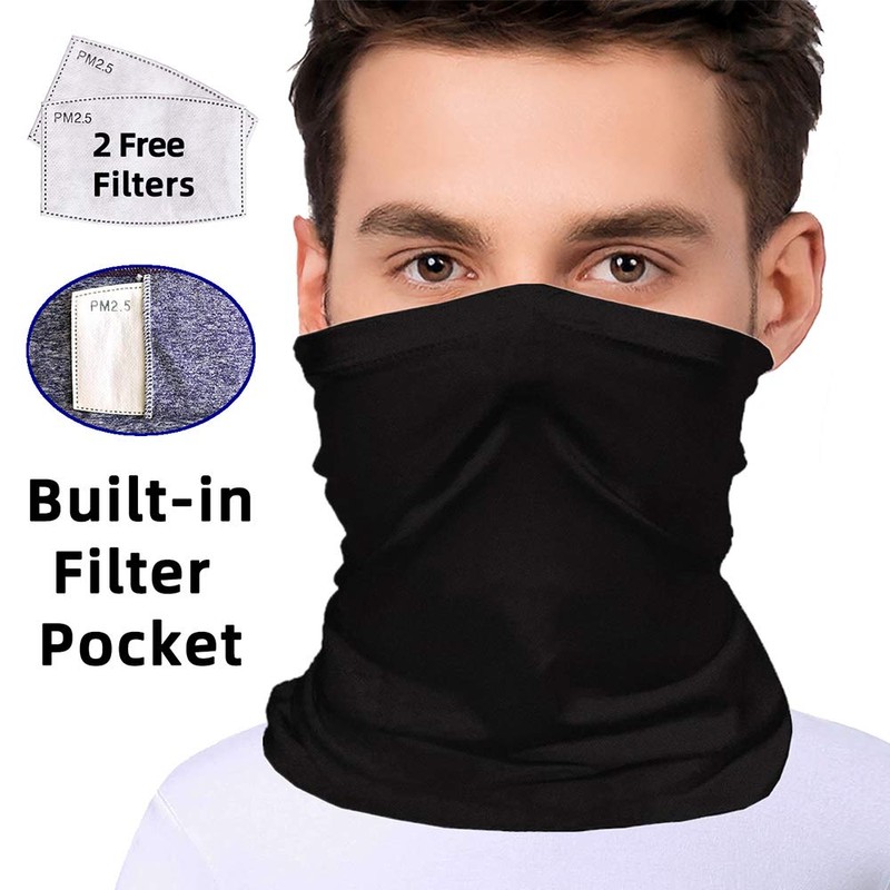 Cleanbreath Reusable Neck Gaiter with Filter Insert, Fashionable Cooling Face