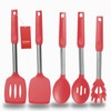 Silicone Spatula and Cooking Spoon,5 Pack Non-Stick Cooking Utensils for
