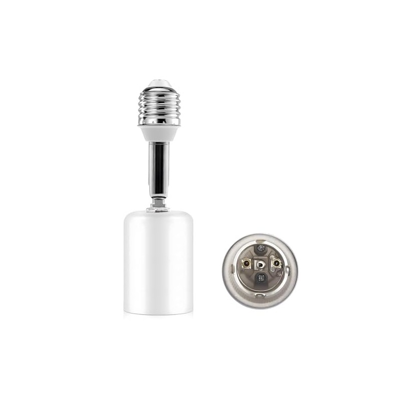 Ceramic E26 Light Bulb Socket Extender, 5.5inch Long, 90 Degree