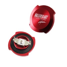 Aluminum Alloy Car Gas Engine Oil Filler Cap Plug Cover Compatible with Mitsubishi Outlander Lancer Montero Tredia Galant (RALLIART -Red)