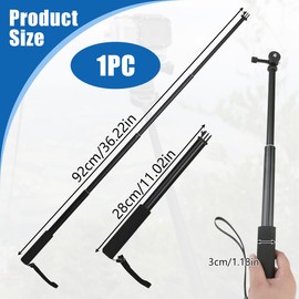 40.5 Inch Selfie Stick Für Gopro, 4-Stange Action Kamera Aluminium Selfie-Stange Stab Teleskop Handheld Selfiestick Pole Kompatibel Mit Gopro Hero 12 11 10 9 8 7 6