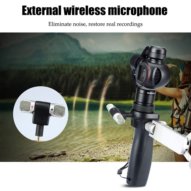 Mini micrófono estéreo para teléfono inteligente, conector jack de 3,5