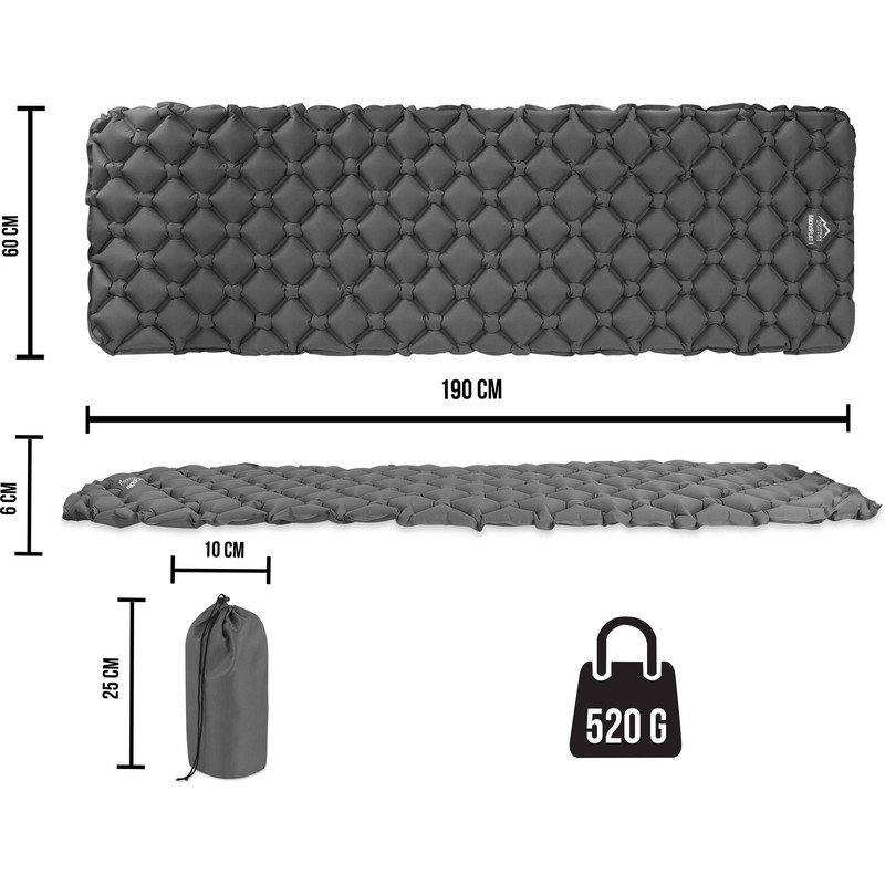 normani Outdoor Sports Ultraleichte, MEGA Kompakte Isomatte Luftmatratze Mini-Camping-Reisematte Farbe