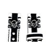 NICKSTON White and Black Skull Crossbones Band Compatible with Pebble