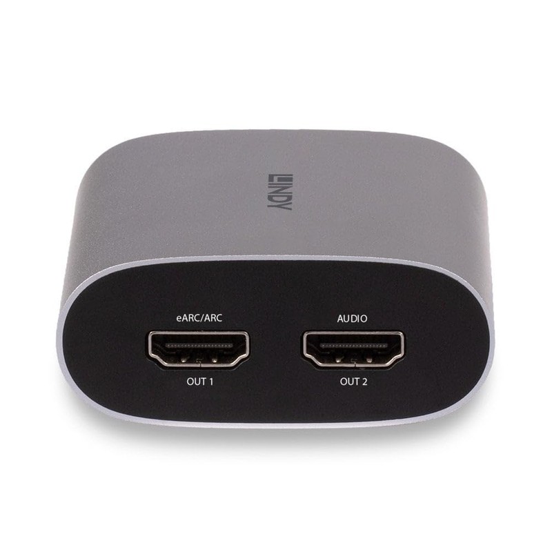 LINDY 4K60 HDMI eARC Extractor, Audio Extractor, HDMI 2.0, HDCP