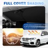 57.09 * 31.5" Windshield Cover Sun Shade with Storage Pouch,Foldable