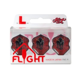 Shot! Dart Flights, L-Style EZ L1 Standard Shape, Americana Longhorn Dart Flight Set, Ultra Durable, 150 Micron Thickness, 90 Degree Preformed Fins for Maximum Accuracy and Perfect Aerodynamics