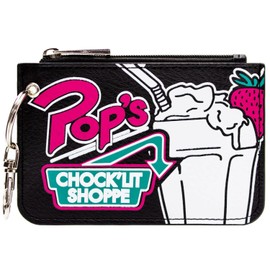 Riverdale Pop's Chock'lit Shoppe Neon Sign Purse Zipper Coin Pouch Pocket Wallet, Black