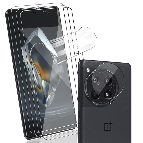 Yonntmmi 4+1 Piece Screen Protector for Oneplus 12R, Oneplus 12R