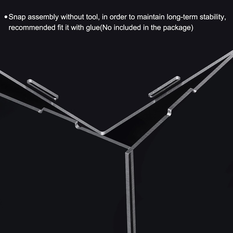 TA-VIGOR Acrylic Clear Display Box, 20 x 20 x 20cm