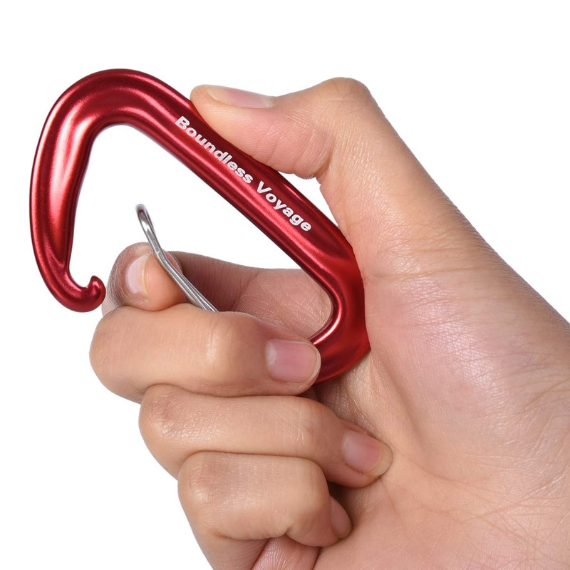 iBasingo 12KN (1200kg) Outdoor Carabiner Multi-functional Climbing Carabiner Aluminum Alloy