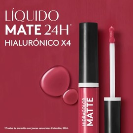 ésika – Labial Hidracolor Mate Edición Limitada 6 ml, Acabado Mate, 4X Ácido Hialurónico, Hidratación 36H, No Transfer 24H, Color Intenso y Larga Dura