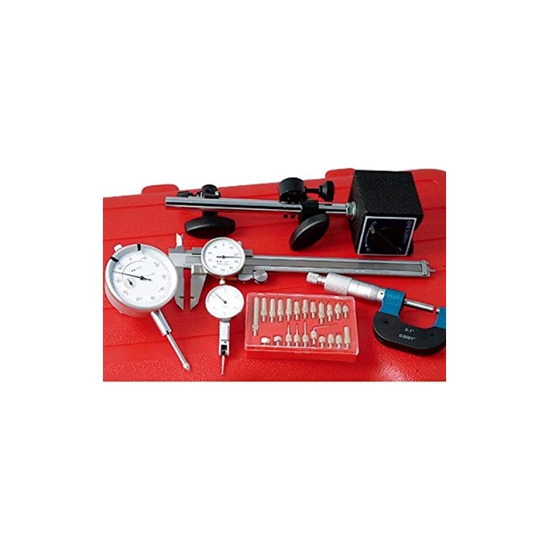 HHIP 4902-0006 6 Piece Inspection Kit Caliper, Magnetic Base, Indicators,
