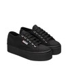 Superga Unisex 2790 Platform Sneaker, Full Black, 5.5 US Men