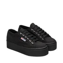 Superga Unisex 2790 Platform Sneaker, Full Black, 5.5 US Men