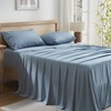 Andency Grayish Blue King Size Sheets Set, 100% Viscose Derived