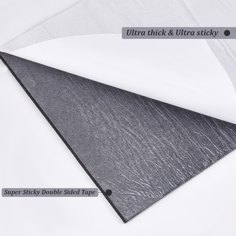BENECREAT 98x11.8 Inch Self-Adhesive Felt Carpet, Black Felt Furniture Pads,