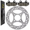 Caltric Rear Brake Disc Rotor with Pads For Yamaha Raptor