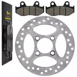 Caltric Rear Brake Disc Rotor with Pads For Yamaha Raptor 700 700R YFM700R SE 2013-2024