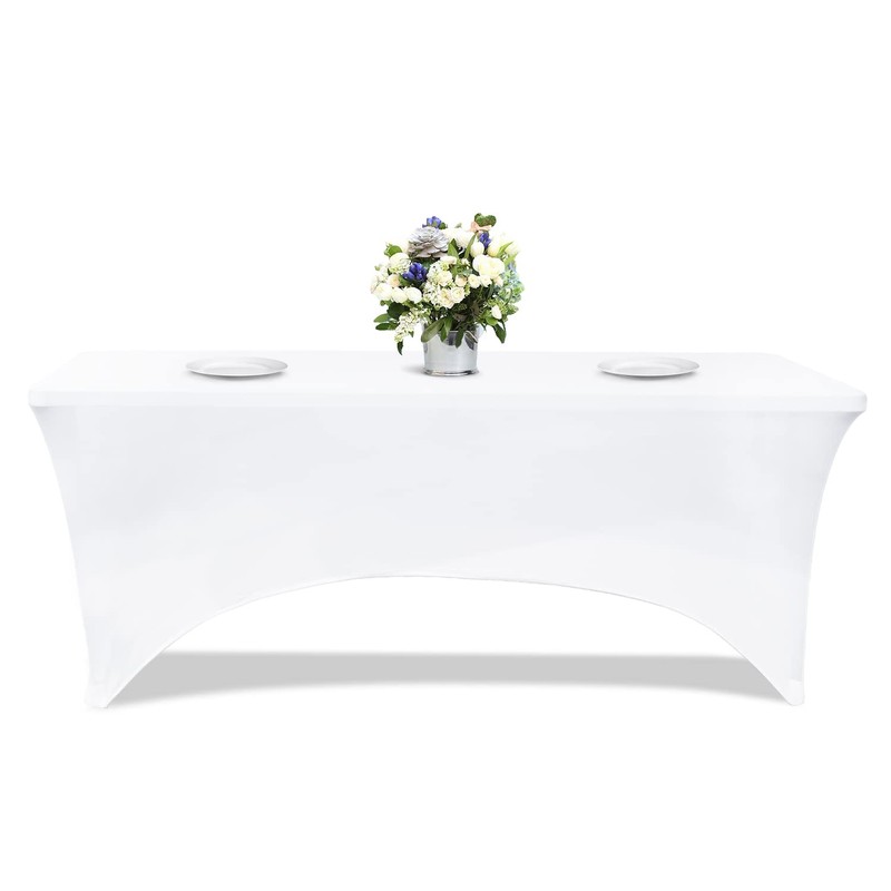 Kapwall 6 ft Elastane Tablecloth. [183 L x 75 W