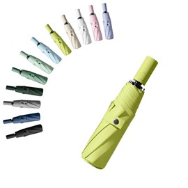 Travel Folding Umbrella Automatic Open/Close Handle Coating Layer Fabric Blocking/Portable Golf/Car Compact Umbrella/Lightweight Small Backpack/Rain Sun Anti UPF 50 UV Protection 99.9% /Men Women Kids