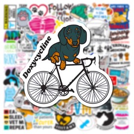 50 Pcs Funny Veterinary Stickers and Decals, Cute Veterinarians Vinyl PVC Waterproof Stickers for Water Bottle Skateboard Luggage Laptop Computer Phone, Vet Tech Party Favors for Kids Teens Adults