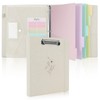 SKYDUE Clipboard Binder with Dividers,1 Inch 3 Ring Binder with