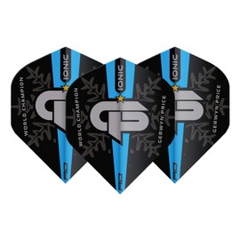 RED DRAGON Gerwyn Price Iceman World Champion Blue Logo Edition Dart Flights - 3 sets per pack (9 flights in total)