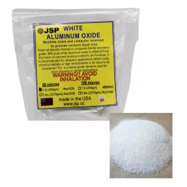 JSP ® ALUMINUM OXIDE 50 micron WHITE 1 lb Polishing Blasting Media Abrasive Tumbling