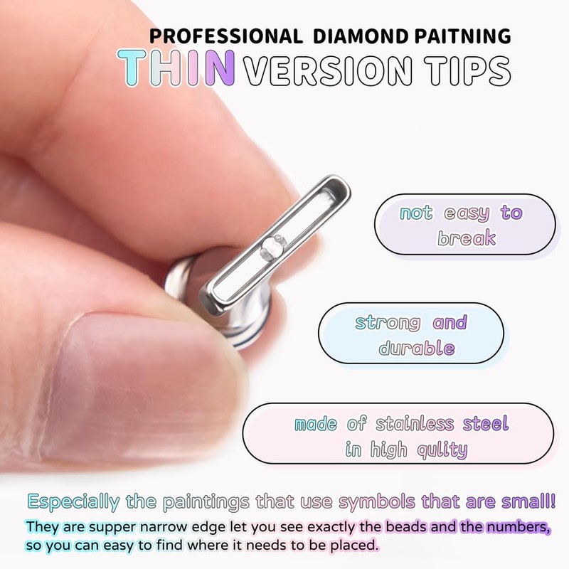 Thin Version Stainless Steel Diamond Painting Art Drilling Tips Nibs