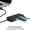 SABRENT 4 Port USB 2.0 Data Hub with Individual LED